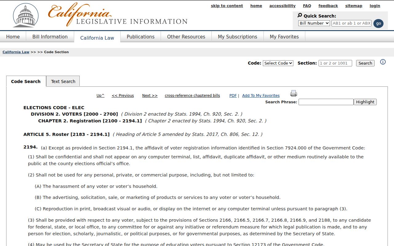 Saratoga resident lookup reference for California voter file confidentiality